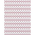 Hvit duk med norske flagg 1,2 x 5 meter